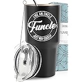 Funcle Tumbler 30oz, Funny Uncle Gag Gifts from Nephew and Niece, Thoughtful and Unique Presents for the Best Fun Uncles, Ideal Present Picks for His Birthday, Father's Day, Christmas, Gift Ready