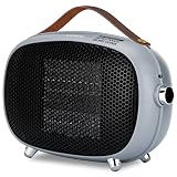 Space Heater, Teioe Mini Electric Space Heater 800W/400W, Small PTC Ceramic Heater with Tip-Over and Overheat Protection, 3 Operating Modes, Space Heaters for Office, Bedroom and Under Desk (GREY)