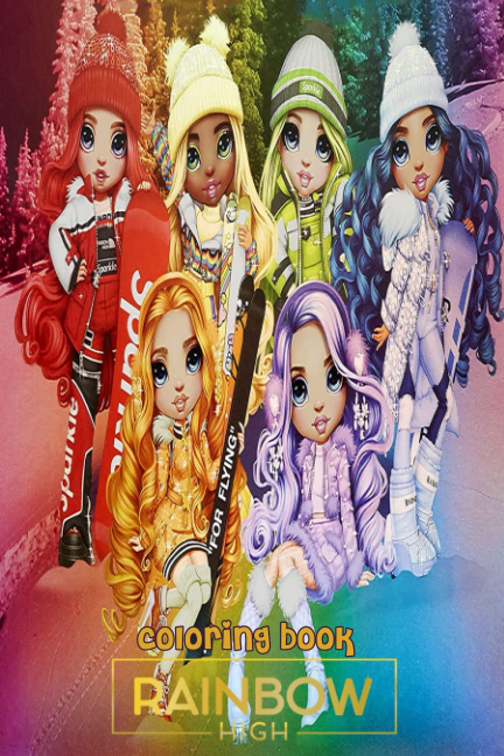 rainbow high coloring book super gift for kids and fans rainbow high great coloring book with high quality images dolilokaw zalidakhori 9798542086774 amazon com books