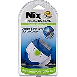 Nix Electronic Lice Comb Instantly Kills Lice & Eggs and Removes From Hair, White/Blue, 1 Count (Pack of 1)