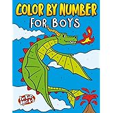 Color by Number for Boys: An Adventurous Coloring Book for Kids Ages 4-8 with Dinosaurs, Cars, Superheroes, and More – Fun and Creative Activity Pages