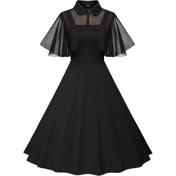 Amazon.com: Uillui Womens Short 1950s Vintage Cocktail Party Swing Dresses  Short Sleeve Buttons Down Pinup 50s Hepburn A-Line Prom Dress Black :  Clothing, Shoes & Jewelry
