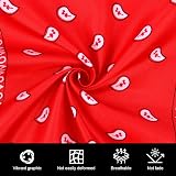 Aomig Bandana Head Scarf Men Women Red Paisley Multi purpose Headwrap 73x36cm view 3