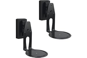 Sanus Speaker Wall Mounts for Sonos Era 100™ Pair - Swivel & Tilt Speaker Mount with Easy 15-Minute Install - Black, 2-Pack