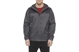 Tommy Hilfiger mens Lightweight Breathable Waterproof Hooded JacketJacket