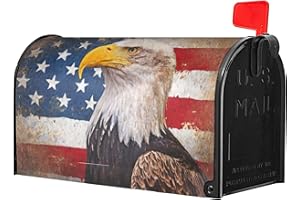 Identiy Eagle with American Flag Mailbox Covers Magnetic Standard Size, Spring Summer Patriotic Magnetic Mailbox Covers Mailbox Wraps Post Letter Box Cover for Holiday Outside Yard Decor 18"x21"