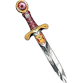 Liontouch - Mini Lion Foam Sword, Red | Toy for Toddler Boys Aged 3-6 Years - 13.8 in | Medieval Pocket Dagger with Gemstone for Pretend Play | Safe Weapons & Knight Costume Accessories Dress Up