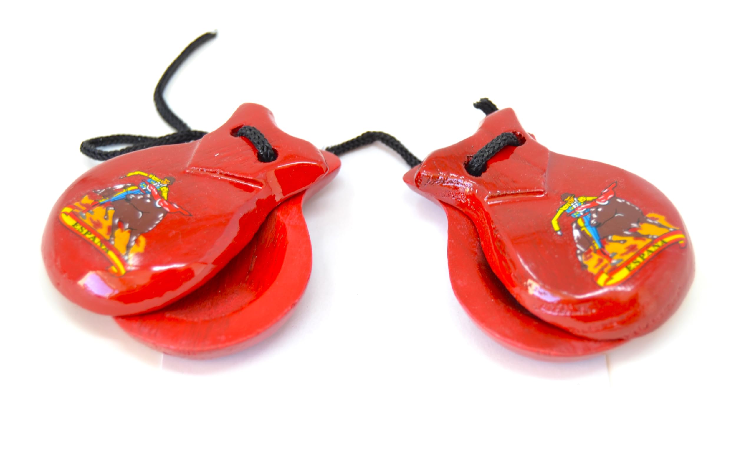 plain red 1 pair Spanish small CHESTNUELS pine 6cm (2-6) natural wood pine SIZE for little ones