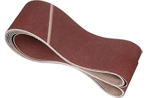 Kozelo 2 Pcs Sanding Belts 6 x 89 Inch 80 Grit Aluminum Oxide Abrasive Sandpaper for Belt Sander Metal Grinding Wood Working Weld Rust Removal