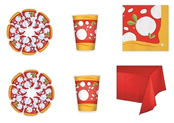 Pizza Party Coordinato Addobbi Tavola Festa Spicchi Di Pizza