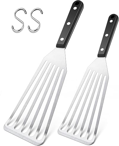 Herogo 2-Piece Stainless Steel Fish Spatula with ABS Handles 11in & 12.5in