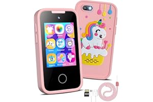 VIMORG Kids Smart Phone Unicorns Gifts for Girls 6-8 Year Old Touchscreen Toy Cell Phone with Multi APPs 8G TF Card for Learning Play Christmas Birthday Gifts for Girls Age 3 4 5 6 7 8 9