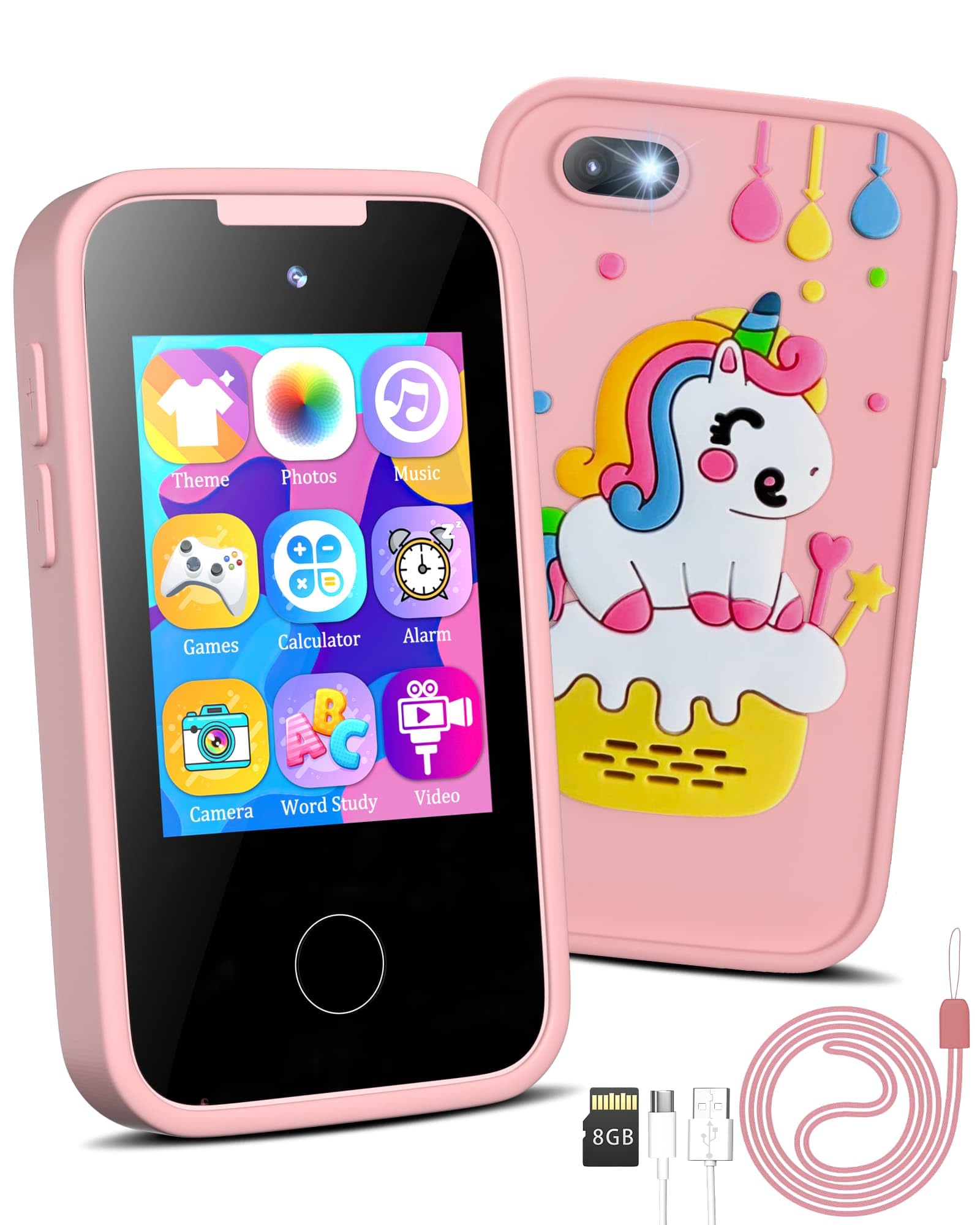 Kids Smart Phone Unicorns Gifts For Girls 6-8 Year Old Touchscreen