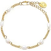 Delicate Freshwater Pearl Chain Bracelet for Women