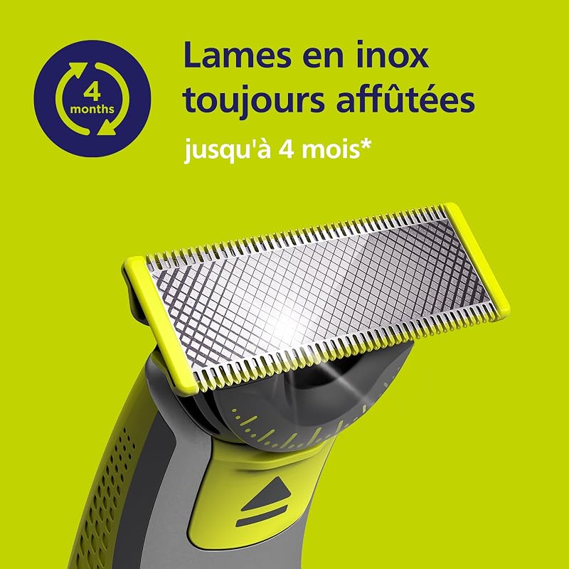 OneBlade 360 - Authentiques lames de rechange, pour rasoir/tondeuse électrique OneBlade, 3x 360 lames, modèle QP430/60