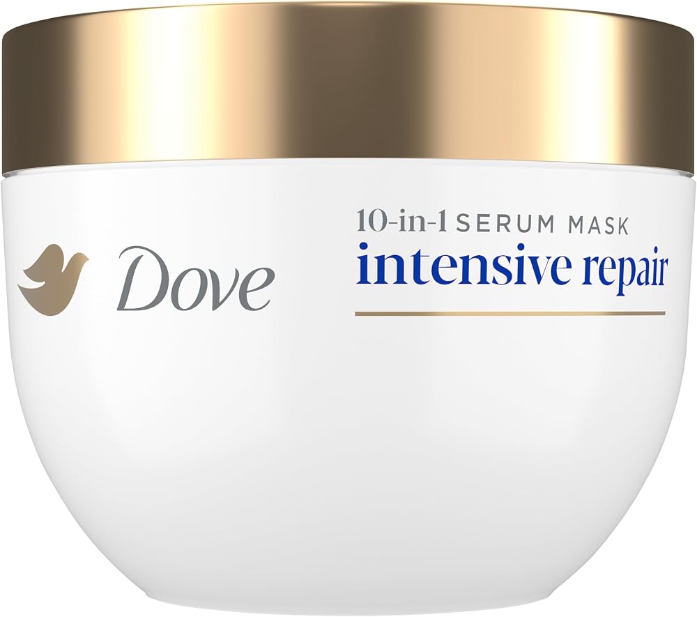 Dove Intensive Repair 10in1 Mask for Damaged Hair & Breakage 9.2oz | Hair treatment stops 98% of visible damage in 1 minute,