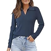 Arach&Cloz Women’s Wool Blend Collared Polo Pullover Spring Sweaters Business Casual Outfits 2026
