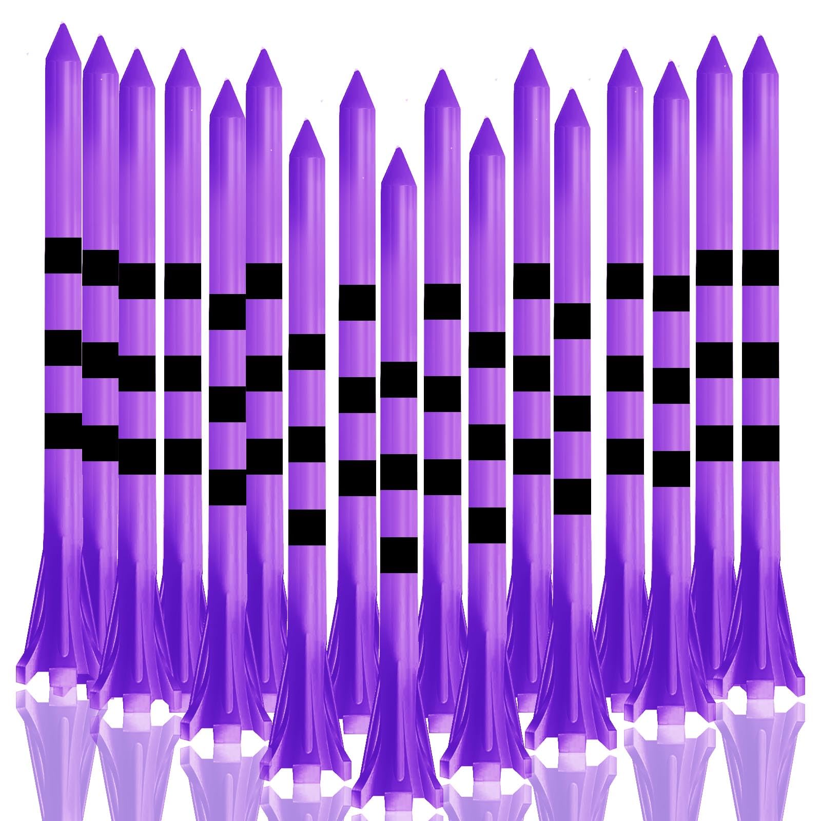 FINGER TEN Golf Tees Plastic Unbreakable 2 3/4 3 1/4 Inch Value 50 Count, 83mm 70mm Tee Durable Pro Upgrade Step Up Long Premium Color White Blue Orange Green Mixed (Purple, 3 1/4 Inch(83mm))