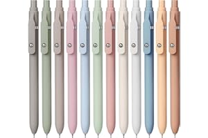 Sooez Gel Pens, 12 Pcs 0.7mm Black Ink Pens, Quick Dry Medium Point Smooth Writing Pens, Cute Pens for Journaling School Offi