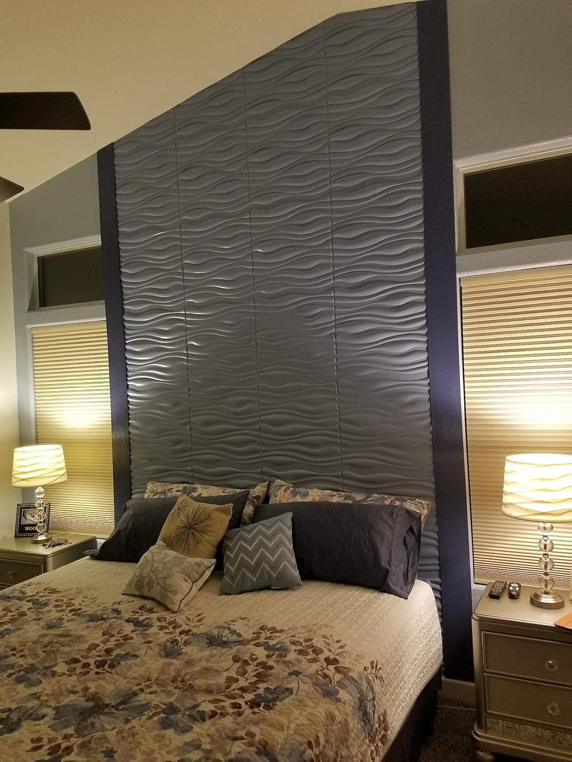Art3d PVC Wave Board Textured 3D Wall Panels, Silver, 19.7" x 19.7" (12 Pack): Industrial & Scientific