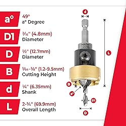 Amana Tool 82 Degree Countersink with Drill Bit