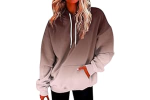SHAOBGE Womens Plus Size Hoodies Tops Casual Long Sleeve Drawstring Loose Hooded Pullover Sweatshirt with Pocket