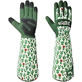Schwer Gardening Gloves for Women, Rose Pruning Gloves with Forearm Protection, Touchscreen, Fingertip & Palm Strengthening, Breathable & Comfortable Long Garden Glove for Yard, Gardening Gifts, M