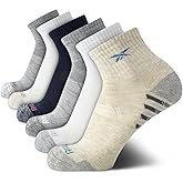 Reebok Womens Socks - 6 Pack Quarter Cut Moisture Wicking Stretch Performance Cushioned Socks for Women (Sizes: 4-10)