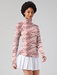 LOMON Womens Workout Tops Long Sleeve 1/4 Zip Uv