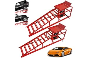 SuxiDi 2PCS Auto Car Truck Service Ramps Lifts, 10000lbs Heavy Duty Hydraulic Car Ramps Lift for Car Repair