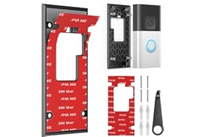 No Drill Ring Doorbell Mount for Ring Battery Doorbell (2024 Release), Strong Adhesive Mounting Plate, Renter Friendly Rings 