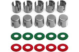KOPKIO 10 Pieces Battery Post Terminal Shims, Lead Terminal Shim Caps with 10 Pieces Washers for Top Post Battery Post Ends Repair, Universal for Vehicles, SUV, Truck, RV, Boat
