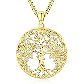 Eusense Tree of Life Necklace for Women Men Sterling Silver 925 Tree Urn Locket Cremation Jewelry Family Tree Pendant Gifts for Her Him Mom Dad Grandma Daughter