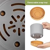 QCQHDU Plant Pot 12.7cm 2 Pack with Drainage Holes & Saucer Light Grey view 3