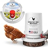 Poultry Pro Chicken Waterer for 5 Gallon Bucket, (Bucket Not Included) | As Seen on Shark Tank, Hands-Free Gravity Fed Water for Chickens, Ducks &amp; Small Birds, Poultry Waterer, Chicken Water Feeder