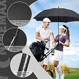 NINEMAX 68in Golf Umbrella Windproof Rainproof Double Canopy Black view 3
