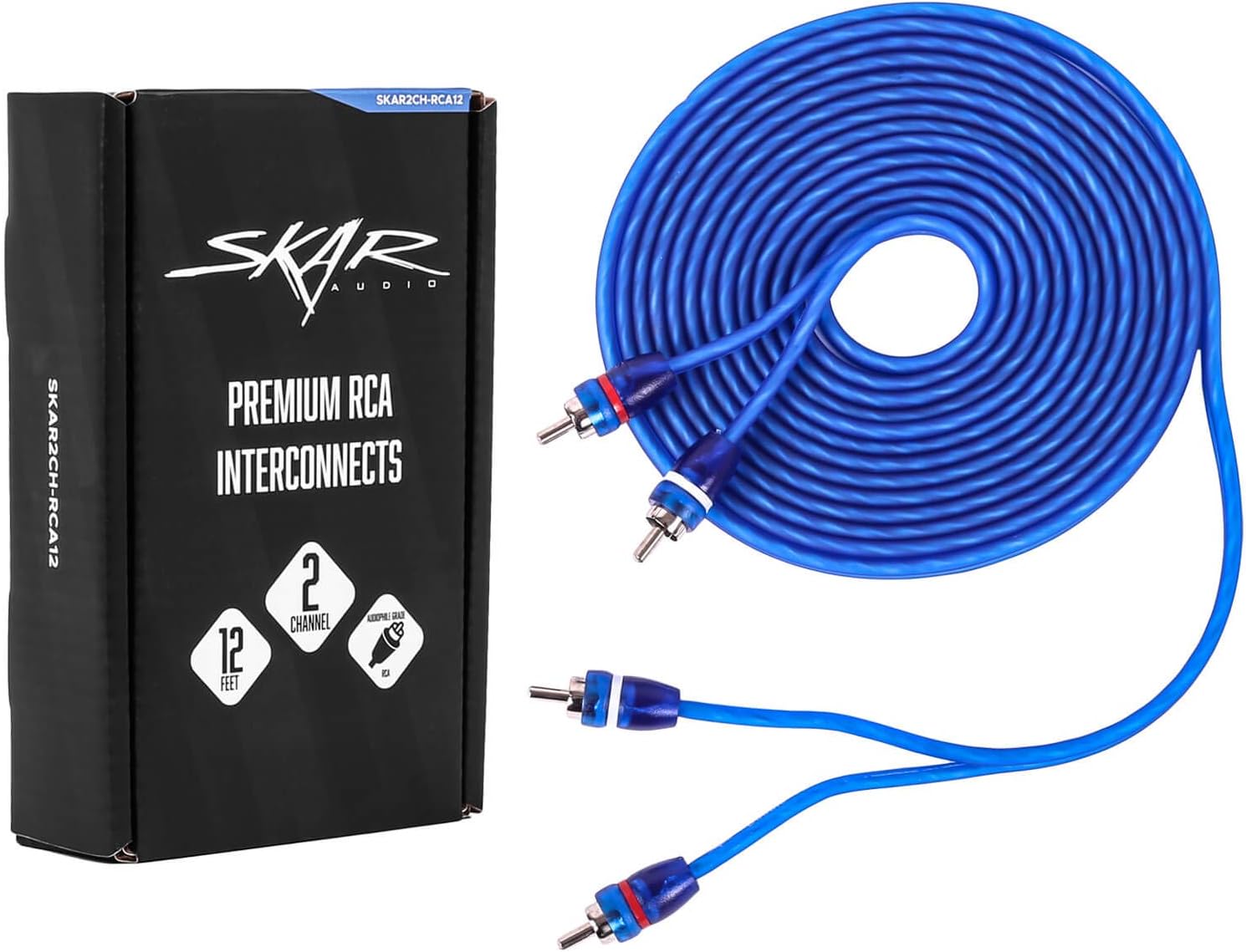 Skar Audio 17-Foot 2-Channel Twisted Pair RCA Interconnect Cable - SKAR2CH-RCA17