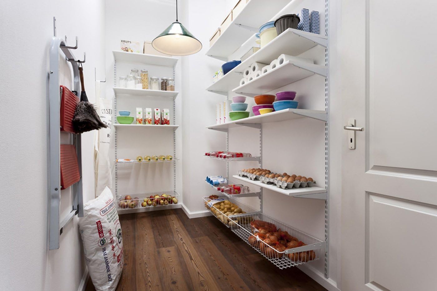 Element System U-beam Shelving unit 2-row, 2 pieces, 5 Dimensions, 3 colors, long 47 cm for shelving system wall rail, white - Image 5