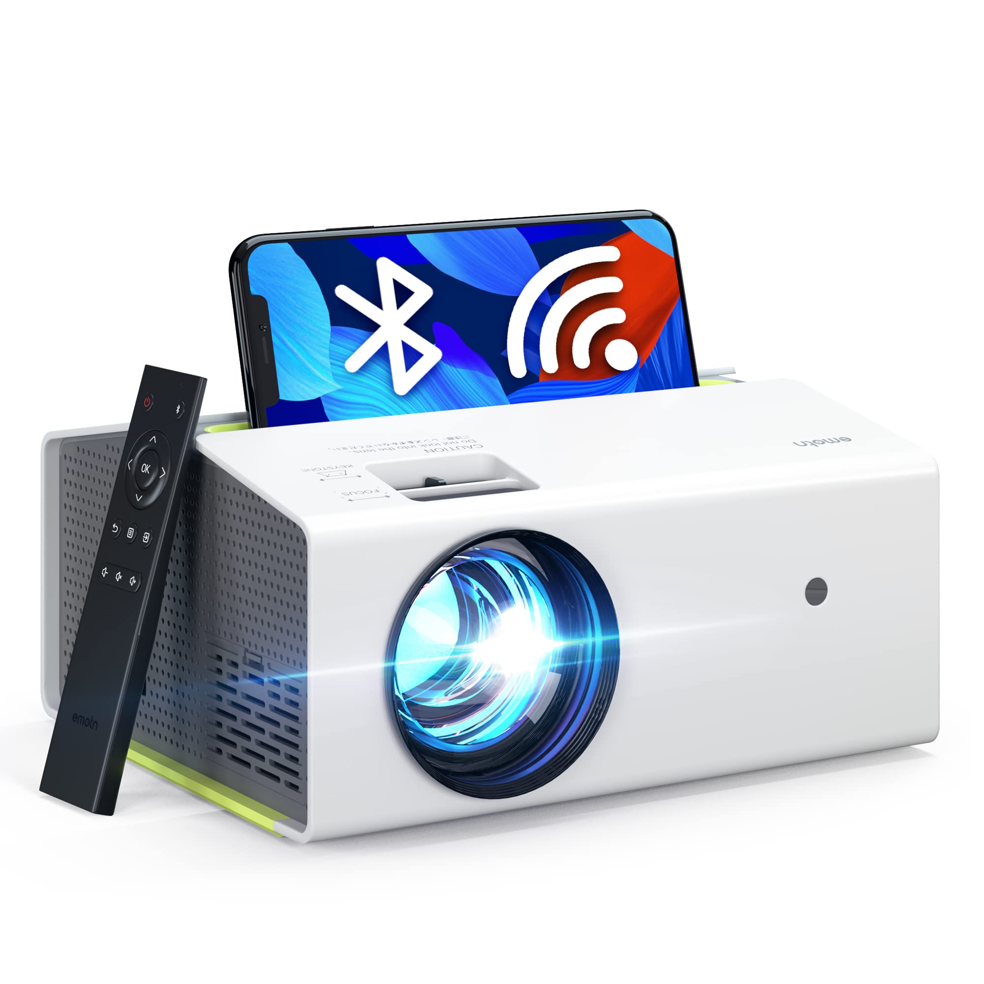 Emotn C1 Projector, Mini Projector with WiFi Bluetooth 5.1, 1080P Supported Portable Projector, 8500Lux 200