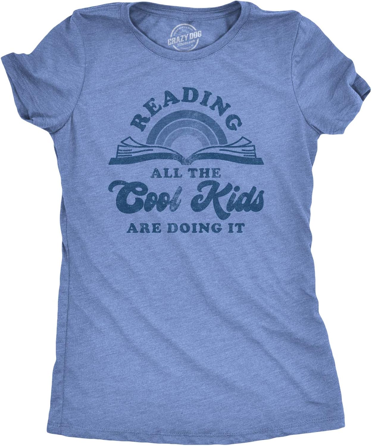 Womens Reading All The Cool Kids are Doing It Tshirt Funny Books Tee: Clothing