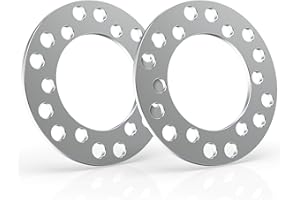 MZS Wheel Spacers, 1/4" 6mm 6x4.5 / 6x114.3 6x115 6x135 6x5.5 / 6x139.7 Fit 6 Lug 1/2" 7/16" Universal Spacers Pack of 2