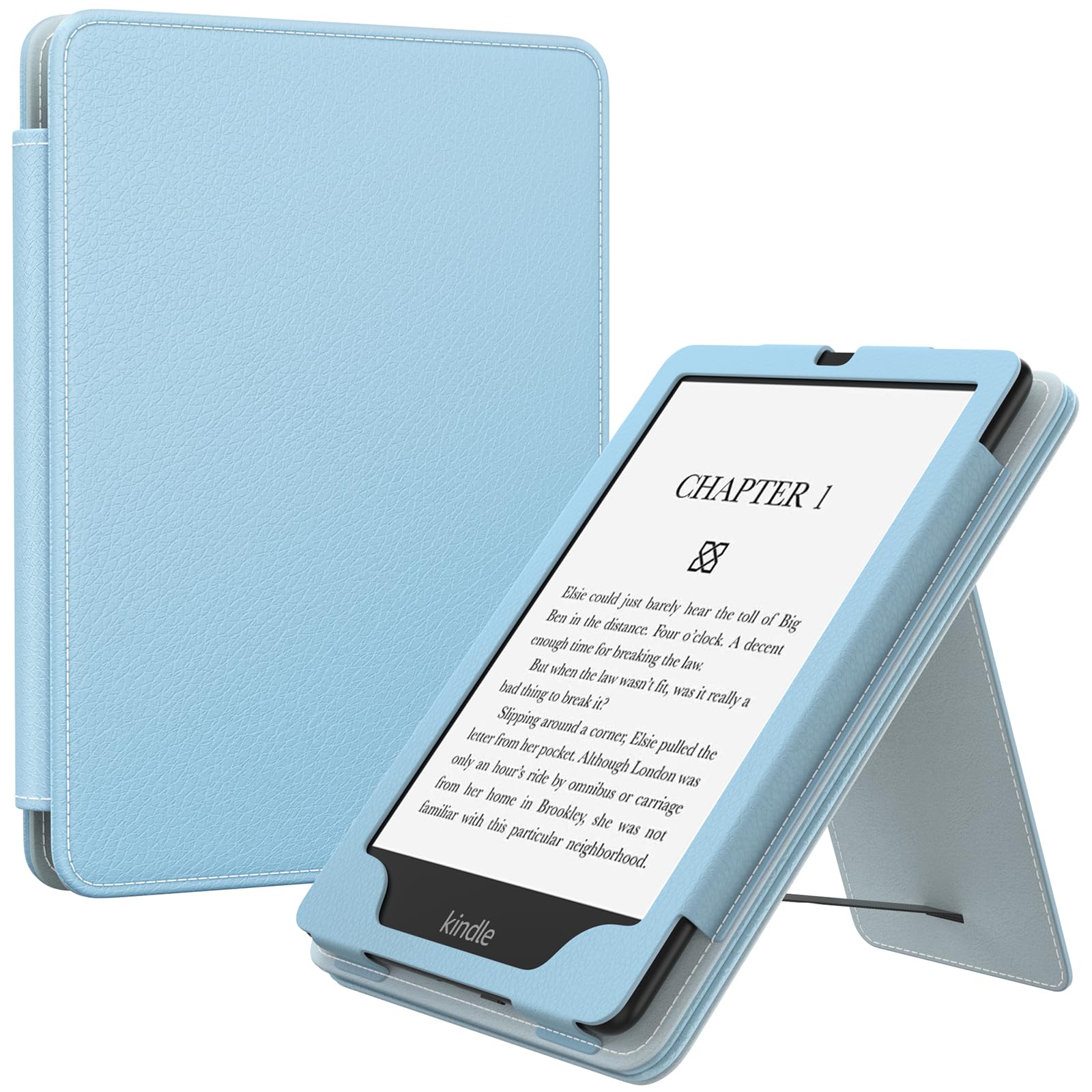 Photo 1 of MoKo Case for 7"/6.8" Kindle Paperwhite(12th/11th Generation-2024/2021) and Kindle Colorsoft Signature Edition, Slim PU Shell Cover Case with Auto-Wake/Sleep for Kindle Paperwhite 2024, Sky Blue