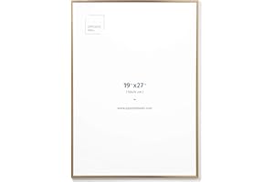 Opposite Wall Aluminium Metal Picture Frame, 19 ¾ x 27 ½ in. | 50x70 cm Gold Sleek Matte, Lightweight, Shatterproof and Durable, Perfectly Crafted for Picture, Poster, Photo and Collage Displays