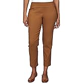 Ruby Rd. Womens Ruby Rd. Womens Petite Mid-Rise Pull-on Straight Solar Millennium Tech Ankle Pant