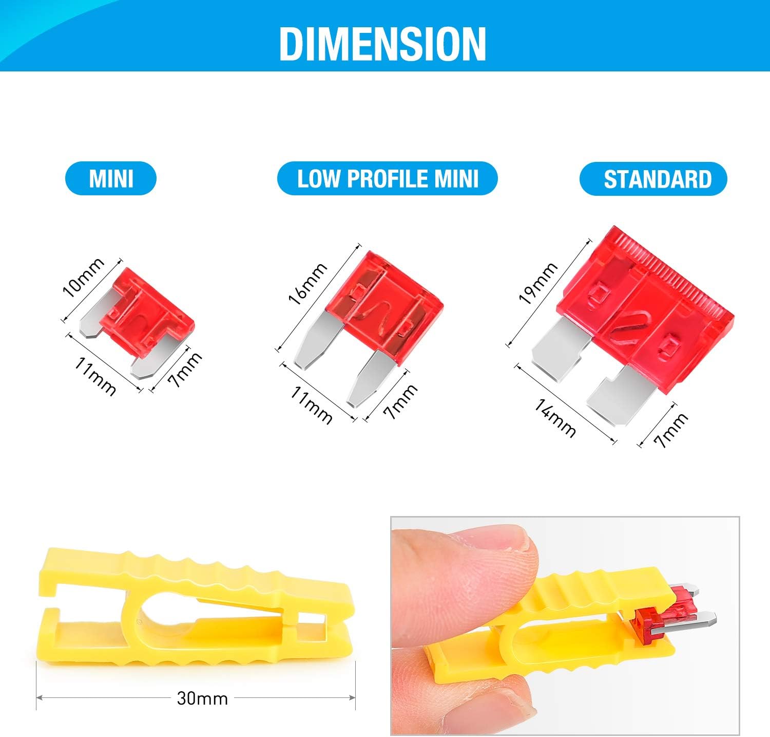 Nilight - 50019R 272pcs Standard & Mini & Low Profile Mini Blade Fuse Assortment, 2A 5A 10A 15A 20A 25A 30A 35A Replacement Fuses for Car Boat Truck SUV Automotive: Automotive