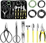 MOSFiATA Bonsai Tools Set 13 Pcs High Carbon Steel Pruning Shears Scissors view 1