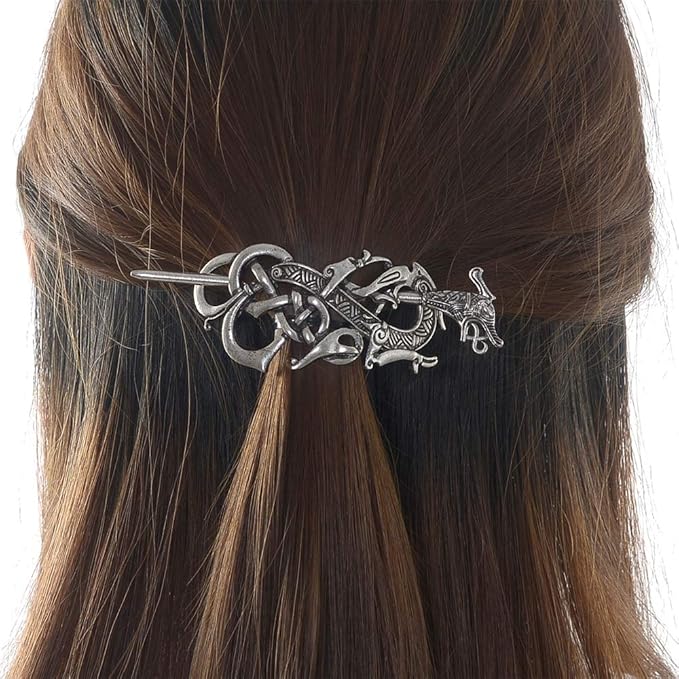 Viking Dragon Hair Hairpins Clips Norse Celtic Knot Hair