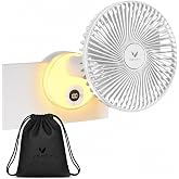 VENTY Portable Clip Fan - Rechargeable 10-Hour Battery Portable Fan - 360° Rotation & 90° Tilt - Stroller Fan, Desk Fan or Be