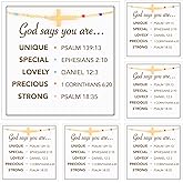 Tondiamo International Womens Day Christian Cross Bracelets with Cards Gifts Bulk for Church Women Inspirational Religious Jewelry Gold Cross Charm Bracelets Party Favors