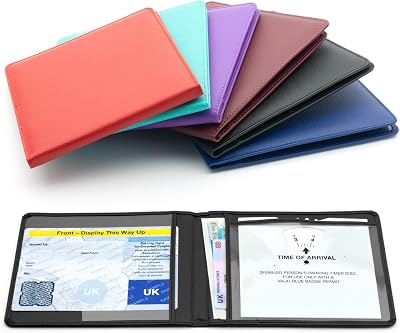 CKB LTD Black Disabled Badge Holder Wallet for Car Blue Badge PU Leather